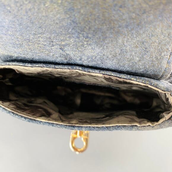 JAMES DRAKE Grey Gold Metallic Leather Micro Belt Bag - Picture 5 of 7